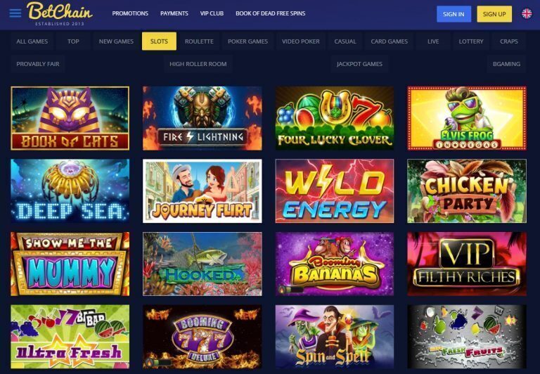 Betchain Casino Slot Games