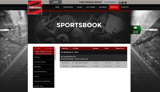 Betmania Sportsbook