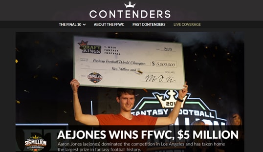 DraftKings GPP Winner