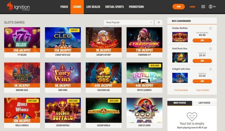 ignition casino bonus rewards