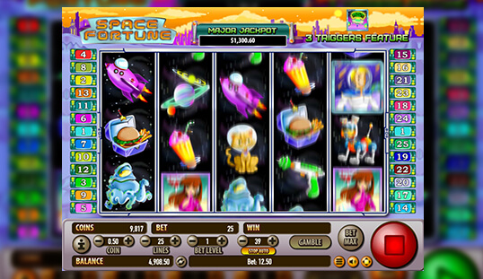 Casino gaming and gratification Courez du courbe avec Space Fortuna