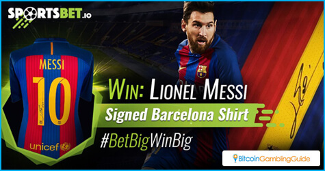 Sportsbet.io gives away a Barcelona shirt signed by Lionel Messi